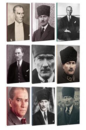 9Lu Atatürk- Çizgili Defter Seti 64 Sayfa
13,5X19,5Cm -5