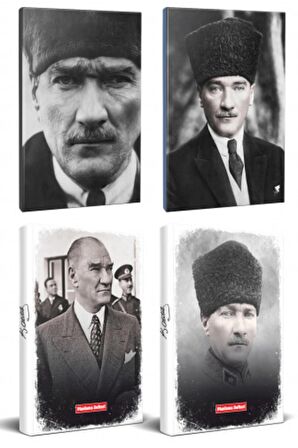 4Lü Atatürk 64 Sayfa 13,5X19,5Cm Defter Ve 176
Sayfa Planlama Defteri Seti -2