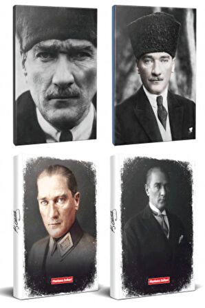 4Lü Atatürk 64 Sayfa 13,5X19,5Cm Defter Ve 176
Sayfa Planlama Defteri Seti -6
