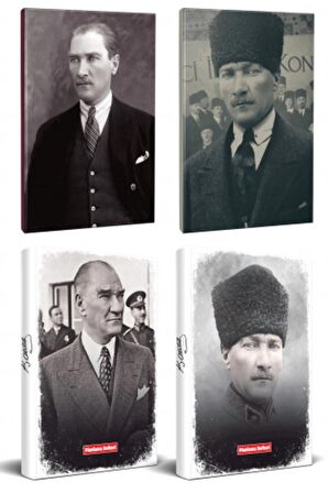 4Lü Atatürk 64 Sayfa 13,5X19,5Cm Defter Ve 176
Sayfa Planlama Defteri Seti -8