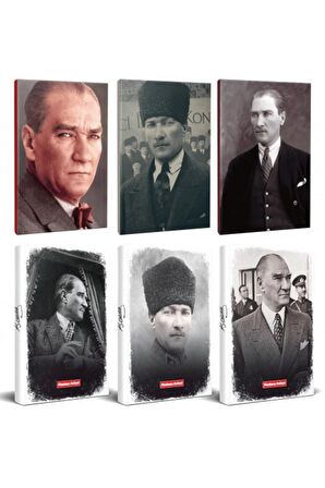 6Lı Atatürk 64 Sayfa 13,5X19,5Cm Defter Ve 176
Sayfa Planlama Defteri Seti -6