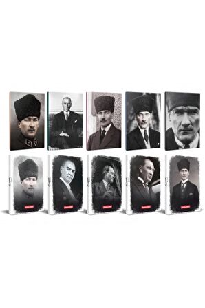 10Lu Atatürk 64 Sayfa 13,5X19,5Cm Defter Ve 176
Sayfa Planlama Defteri Seti -4