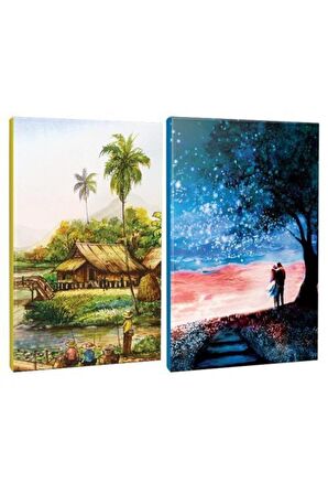 2li Manzara Temalı 13,5x19,5cm 64 Sayfa Çizgili
defter Seti -6