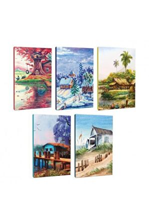 5li Manzara Temalı 13,5x19,5cm 64 Sayfa Çizgili
defter Seti -4
