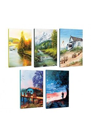 5li Manzara Temalı 13,5x19,5cm 64 Sayfa Çizgili
defter Seti -9