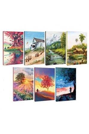 7li Manzara Temalı 13,5x19,5cm 64 Sayfa Çizgili
defter Seti -5