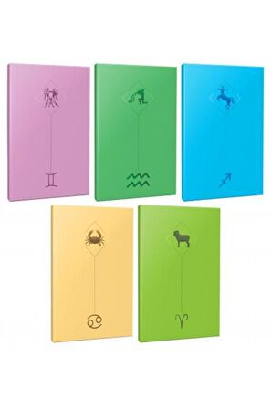 5li Burç-astroloji Temalı 13,5x19,5cm 64 Sayfa
çizgisiz Defter Seti -1