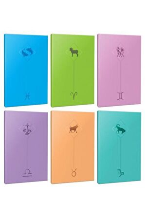 6lı Burç-astroloji Temalı 13,5x19,5cm 64 Sayfa
çizgisiz Defter Seti -1