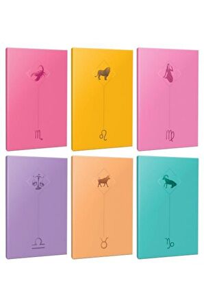 6lı Burç-astroloji Temalı 13,5x19,5cm 64 Sayfa
çizgisiz Defter Seti -4