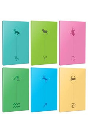 6lı Burç-astroloji Temalı 13,5x19,5cm 64 Sayfa
çizgisiz Defter Seti -10