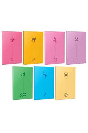 7li Burç-astroloji Temalı 13,5x19,5cm 64 Sayfa
çizgisiz Defter Seti -8