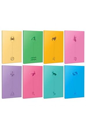 8li Burç-astroloji Temalı 13,5x19,5cm 64 Sayfa
çizgisiz Defter Seti -4