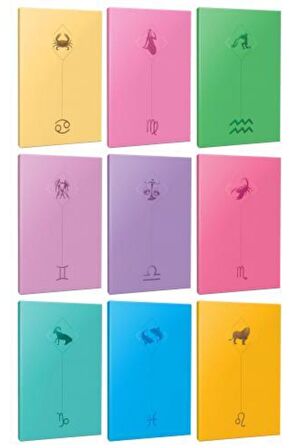 9lu Burç-astroloji Temalı 13,5x19,5cm 64 Sayfa
çizgisiz Defter Seti -4