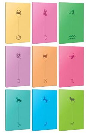 9lu Burç-astroloji Temalı 13,5x19,5cm 64 Sayfa
çizgisiz Defter Seti -8