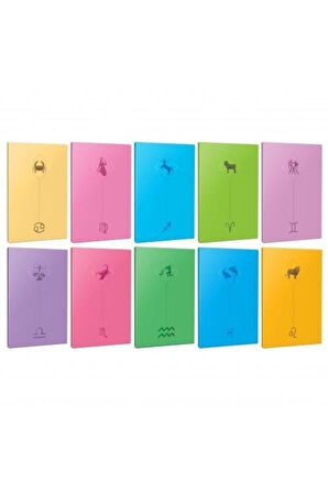 10lu Burç-astroloji Temalı 13,5x19,5cm 64 Sayfa
çizgisiz Defter Seti -4