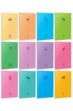 12li Burç-astroloji Temalı 13,5x19,5cm 64 Sayfa
çizgisiz Defter Seti -1