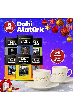 Yılbaşı Dahi Atatürk Ve Ikili Yaldızlı Imza Fincan