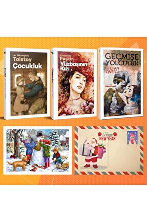 Dünya Klasikleri Üçlü Set - Çocukluk - Yüzbaşının Kızı - Geçmişe Yolculuk Ve Kartpostal