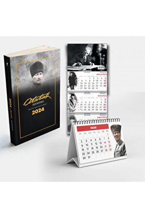 2024 Komutan Atatürk Ajanda ve 2024 Masa&Duvar Takvimi Seti