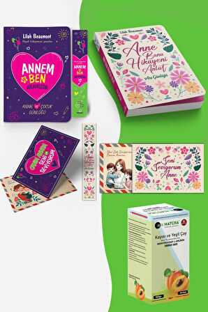 Annem ve Ben Aramızda Günlüğü&Anne Bana Hikaye Anlat ve Kayısı Aromalı Detox Matcha Çayı