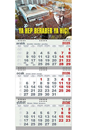 Halk Kitabevi Ya Hep Beraber Ya Hiç 2026 Gemici Duvar Takvimi