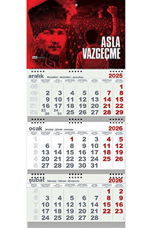 Halk Kitabevi Asla Vazgeçme 2026 Gemici Duvar Takvimi
