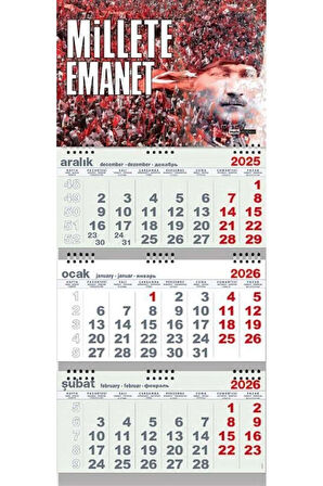 Halk Kitabevi Millete Emanet 2026 Gemici Duvar Takvimi
