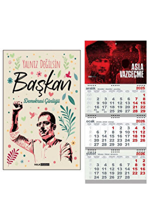Halk Kitabevi Yalnız Değilsin Başkan ve Gemici Duvar Takvimi