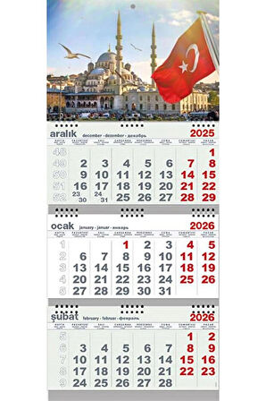 Süleymaniye 2026 Gemici Duvar Takvimi