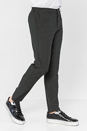 Erkek Relaxed Fit Beli Lastikli Bağcıklı Armürlü Likralı Rahat Jogger Pantolon