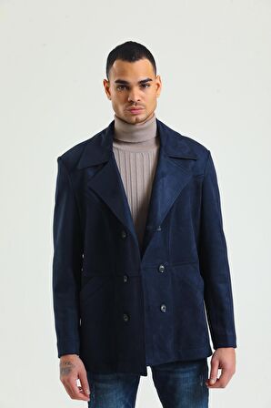 CEKMON Erkek Regular Fit Süet İçi Astarsız İnce Kaban