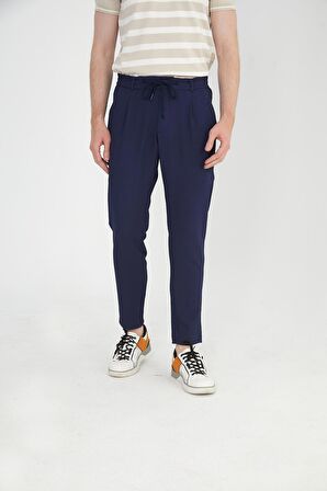 Erkek Regular Fit Fermuarlı ve Bağcıklı Rahat Jogger Pantolon