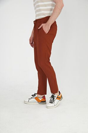 Erkek Regular Fit Fermuarlı ve Bağcıklı Rahat Jogger Pantolon