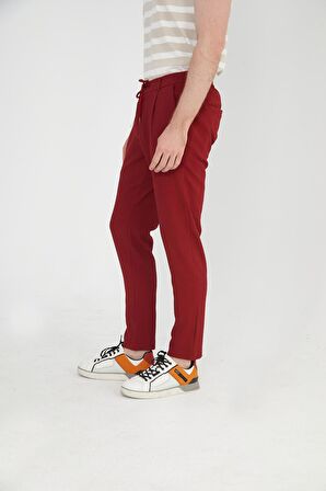 Erkek Regular Fit Fermuarlı ve Bağcıklı Rahat Jogger Pantolon
