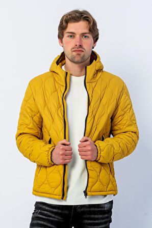 Erkek Reguler Fit Çok Hafif Kışlık Kapitone Mont