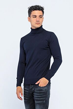 Erkek Regular Fit Uzun Kollu Boğazlı Kazak