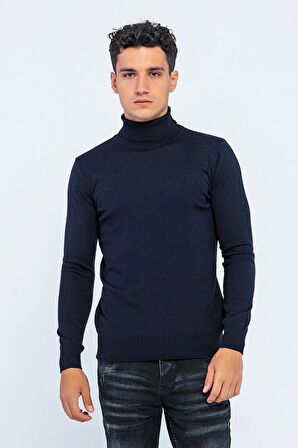 Erkek Regular Fit Uzun Kollu Boğazlı Kazak