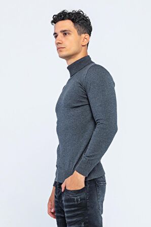 Erkek Regular Fit Uzun Kollu Boğazlı Kazak