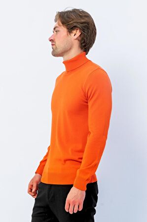 Erkek Regular Fit Uzun Kollu Boğazlı Kazak