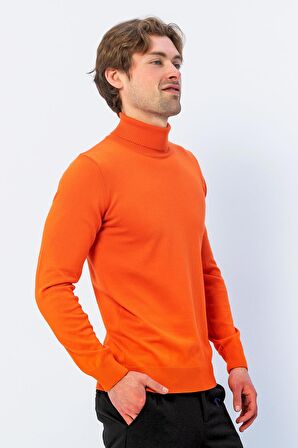 Erkek Regular Fit Uzun Kollu Boğazlı Kazak