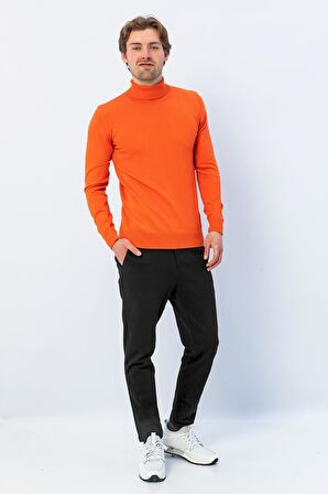 Erkek Regular Fit Uzun Kollu Boğazlı Kazak