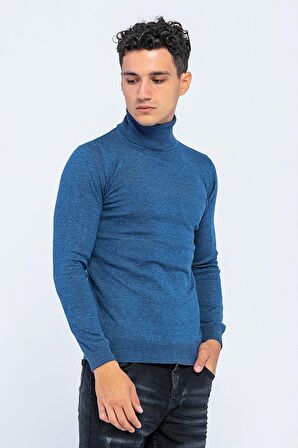 Erkek Regular Fit Uzun Kollu Boğazlı Kazak