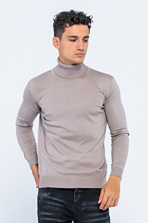 Erkek Regular Fit Uzun Kollu Boğazlı Kazak