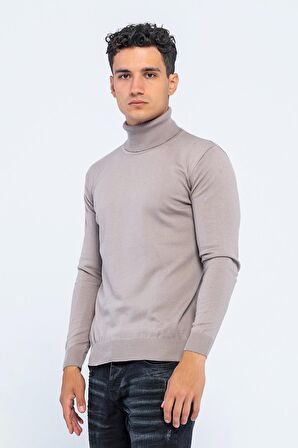 Erkek Regular Fit Uzun Kollu Boğazlı Kazak
