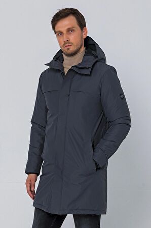 Erkek Regular Fit Nefes Alır Kumaş Dikişsiz Kısımlar İçi Silikon Micro Elyaflı Kışlık Klasik Mont