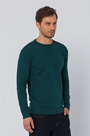 Erkek Bisiklet Yaka Rahat Kumaşlı Regular Fit Kazak