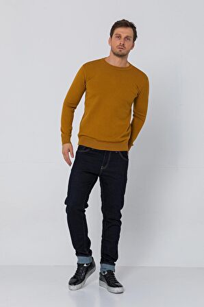 Erkek Bisiklet Yaka Rahat Kumaşlı Regular Fit Kazak