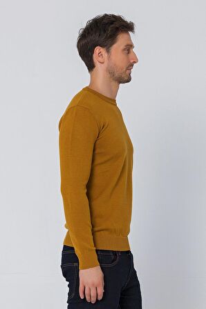 Erkek Bisiklet Yaka Rahat Kumaşlı Regular Fit Kazak