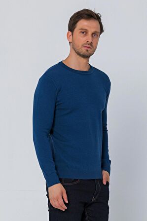 Erkek Bisiklet Yaka Rahat Kumaşlı Regular Fit Kazak