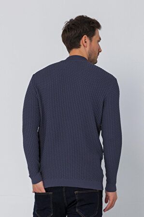 Erkek Regular Fit Düz Renk Balıkçı Yaka Boğazlı Uzun Kollu Triko Kazak